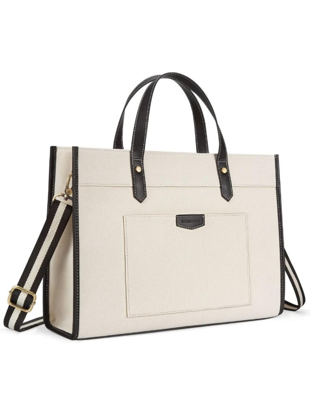 Stylish Canvas Laptop Tote Bag for 15.6" Laptops - Work, Travel, Office